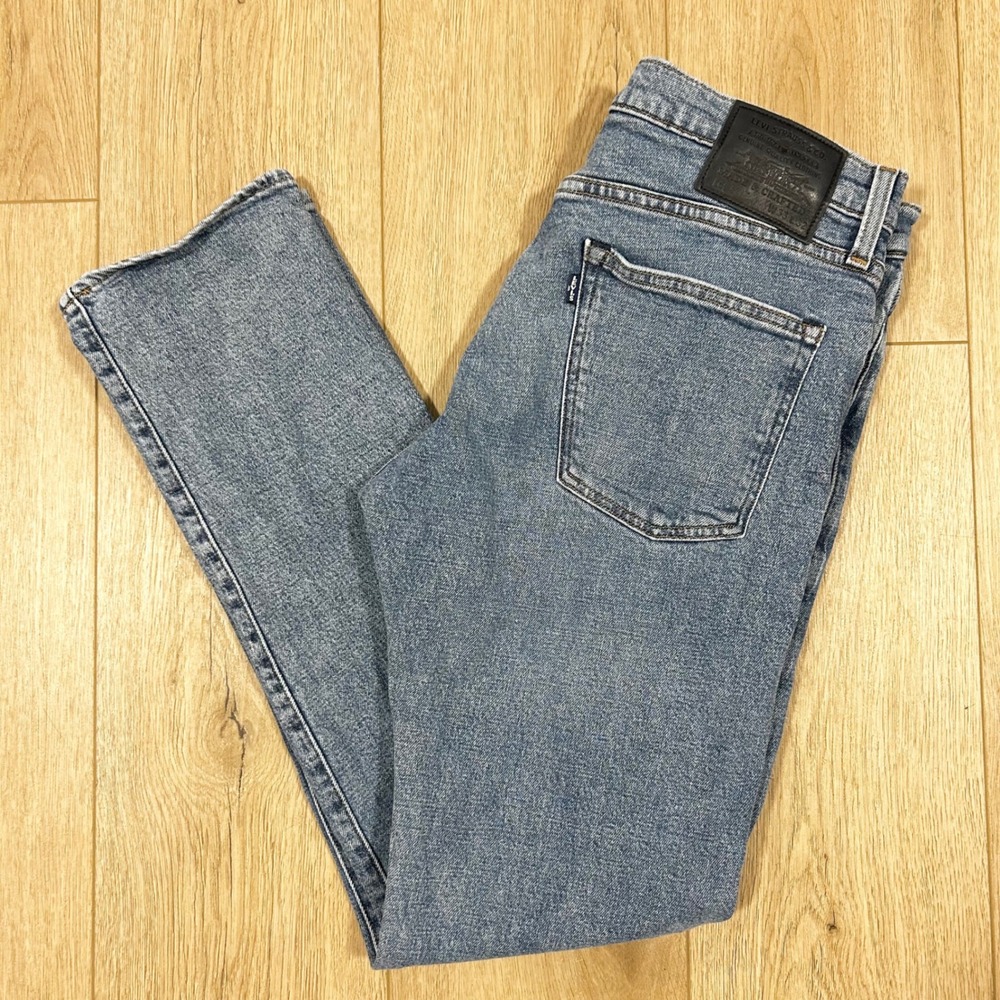 Men's Levis 511 Slim Selvedge Denim Jeans 33x32 Blue Medium Wash Tencel Refibra